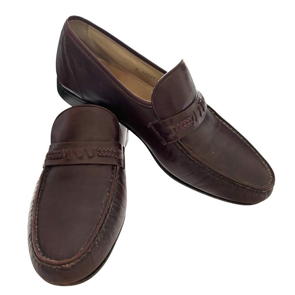 Bally Mens Brown Leather Loafer Shoes Size UK 8 US 9M 28524